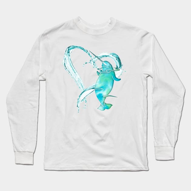 I Love Narwhals Long Sleeve T-Shirt by ferinefire